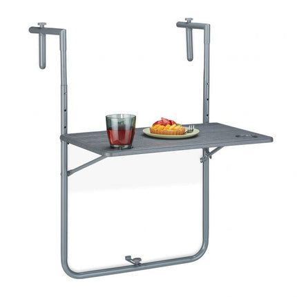 Gray Balcony Hanging Table Foldable