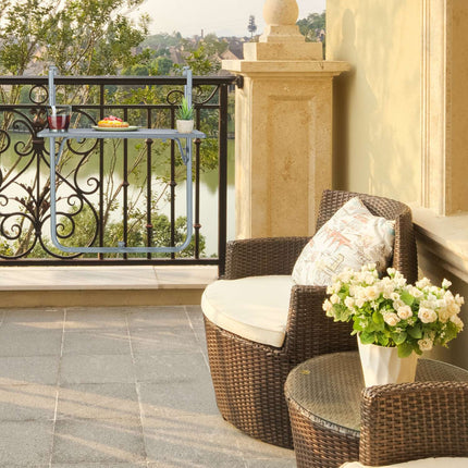 Gray Balcony Hanging Table Foldable