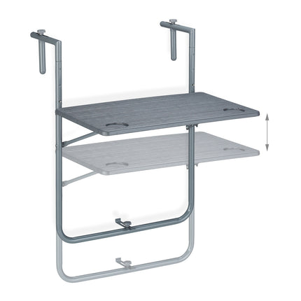 Gray Balcony Hanging Table Foldable