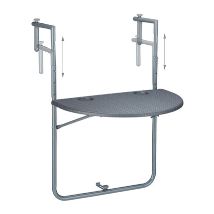Gray Balcony Hanging Table Foldable