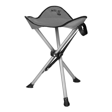 Gray Folding Camping Stool, Lightweight, Portable
