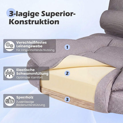 Gray High Back Executive Chair with Adjustable Armrests