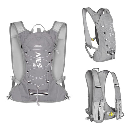 Gray Running Backpack, Lightweight, Adjustable Straps