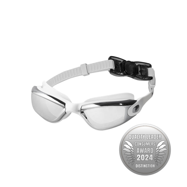 Gray Swimming Goggles, Anti-Fog, UV Protection
