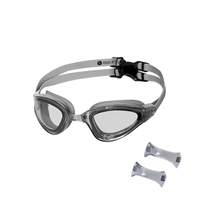 Gray Swimming Goggles, Anti-Fog, UV Protection