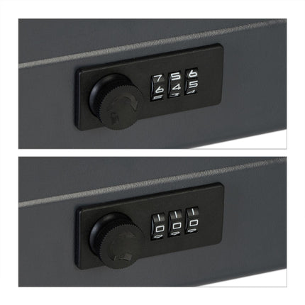 Gray cash drawer with combination lock