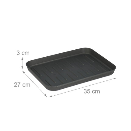 Gray drip tray for shoes - set of 3