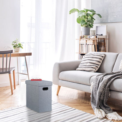 Gray stool with storage space
