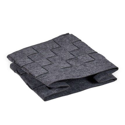 Gray storage basket in felt Set of 2