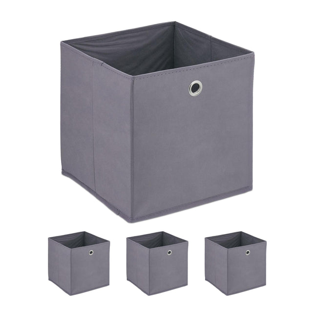 Gray storage box - 4 pcs