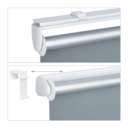Gray thermal roller blind 220 cm long