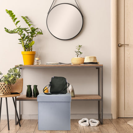 Gray velvet stool