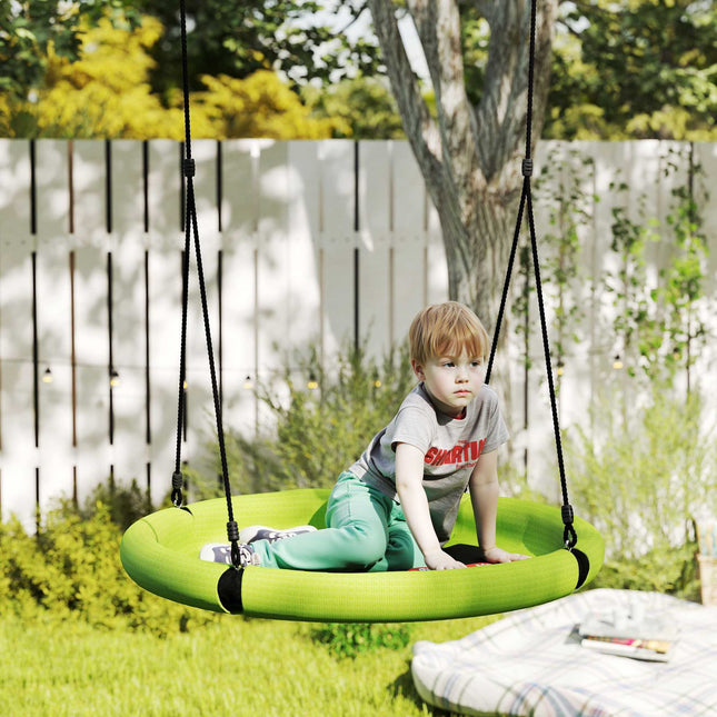 Green Adjustable Outdoor Nest Swing, 98 cm, 150 kg Capacity