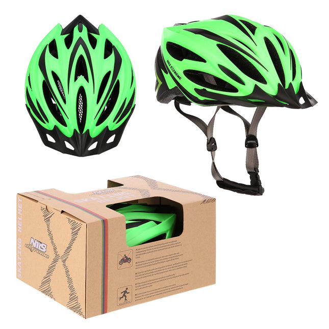Green-Black Medium Helmet, 53-58cm Size