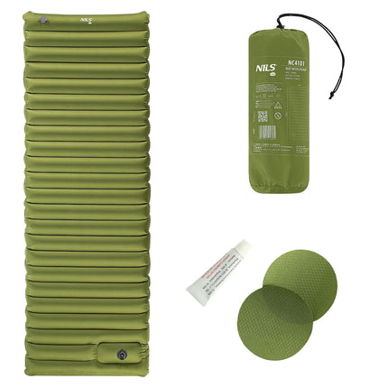 Green Camping Mat with Built-In Pump