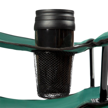 Green Folding Camping Chair with Cup Holder