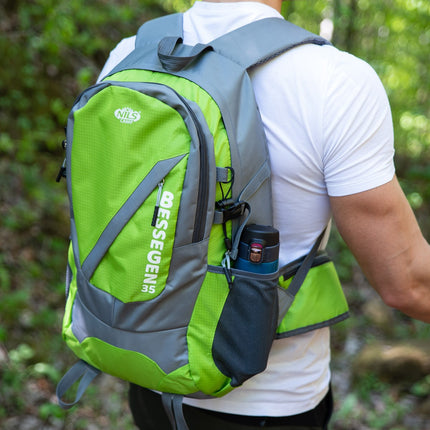 Green Hiking Backpack, 35L Capacity, Lightweight