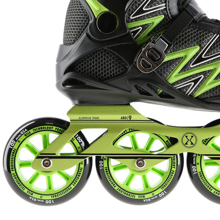 Green Inline Skates, Size 38, Adjustable Fit