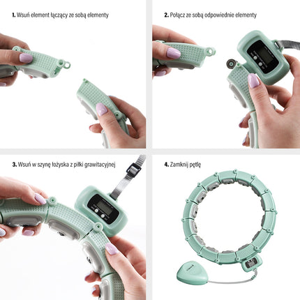 Green Magnetic Weighted Hula Hoop with Counter