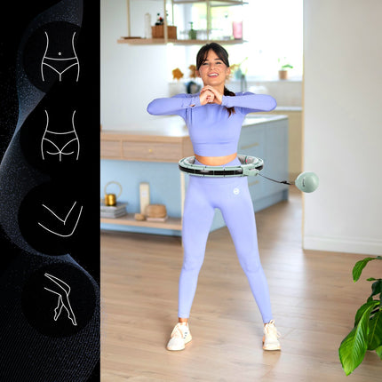 Green Magnetic Weighted Hula Hoop with Counter