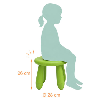 Green Plastic Toddler Stool – 26 x 28 cm