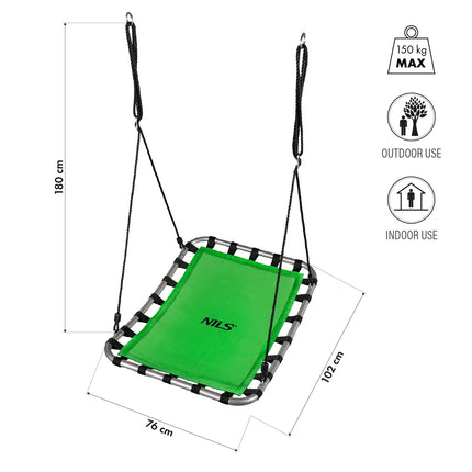 Green Saucer Swing, Outdoor Fun, 40-Inch Diameter