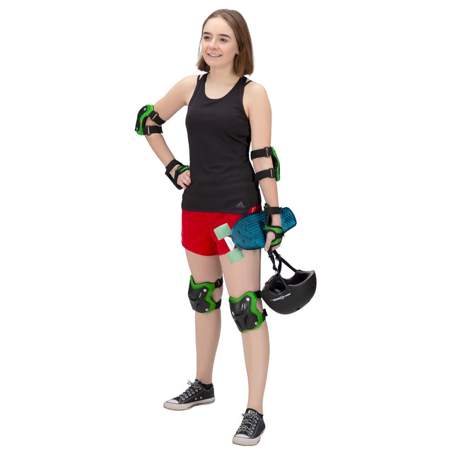 Green Size M Protective Gear Set