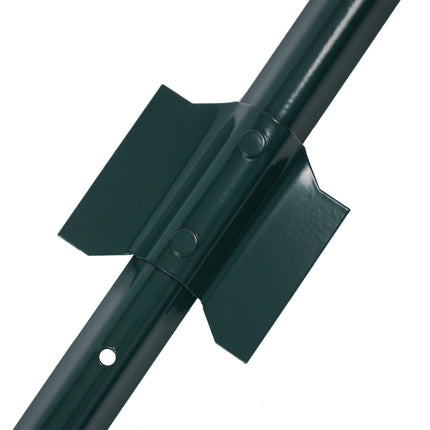 Green Steel Fence Posts, 90 cm, Set of 10