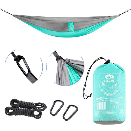 Green Tourist Hammock, Lightweight, Portable Design