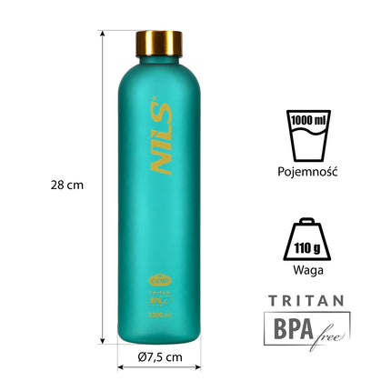 Green Tritan Water Bottle, Leak-Proof, 600ml