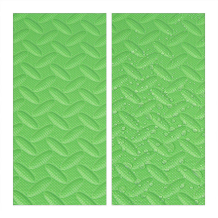Green floor protection mat in set of 8