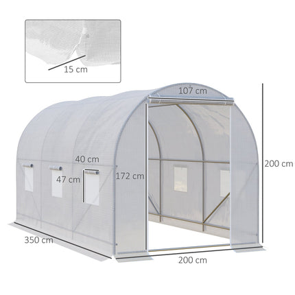 Foil greenhouse for garden - 350x200x200cm Plant Shelter