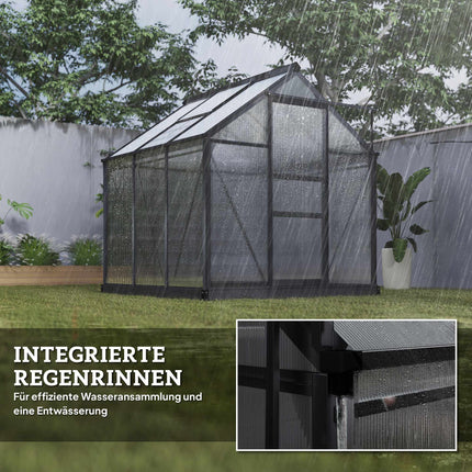 Greenhouse 3.65m², Aluminum Frame, UV-Resistant Panels