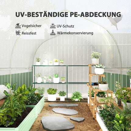 Large film greenhouse, 3x2x2m, UV resistant, roll-up sides