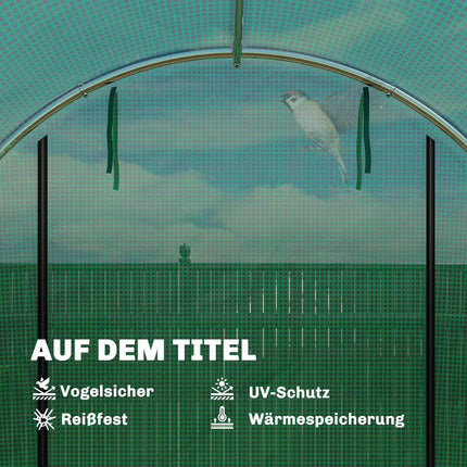 Greenhouse 3x2x2m with Roll-Up Doors & Mesh Windows