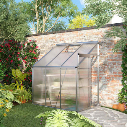 Aluminum greenhouse, 192x127x214 cm, with window door
