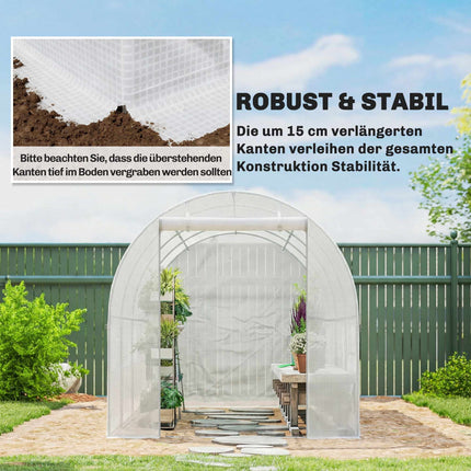 Greenhouse Cover, PE Mesh, 400x200x200 cm, Waterproof