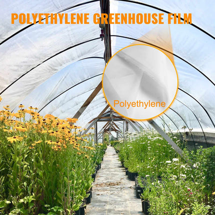 Greenhouse Film 15 x 40 ft, Clear 6 Mil UV Resistant