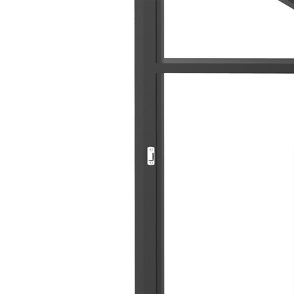 Greenhouse shed, lockable door & adjustable roof, black aluminium