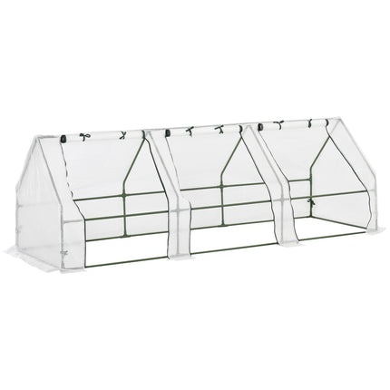 Greenhouse cold frame for tomatoes, 270x90x90 cm, White