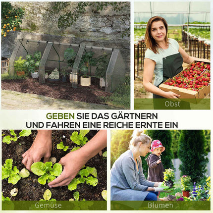 Greenhouse cold frame for tomatoes, 270x90x90 cm, White