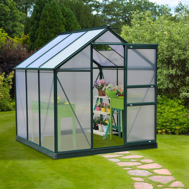 Walk-in greenhouse, aluminum frame, weatherproof