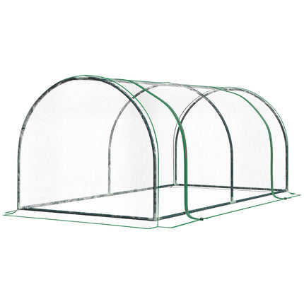 Cold frame Greenhouse with Door, Steel PVC, 200x100x80 cm