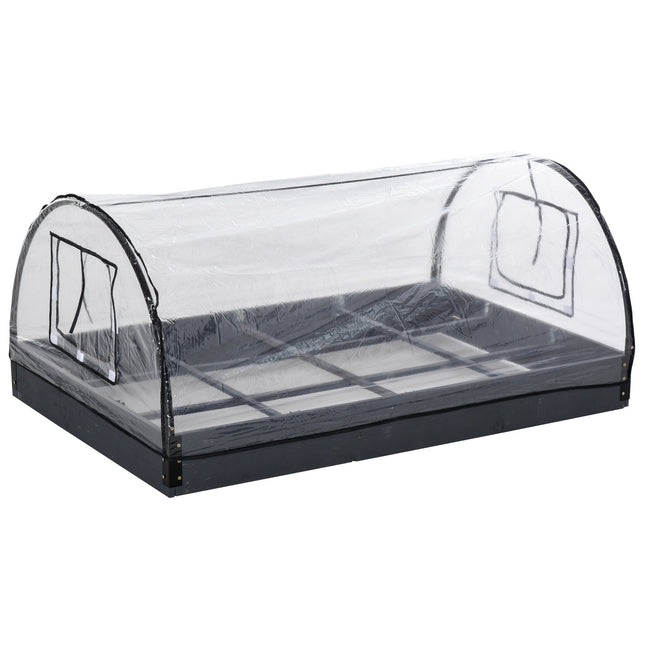 Transparent greenhouse, PVC and steel, 12 grids, 120x79x53cm