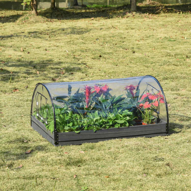 Transparent greenhouse, PVC and steel, 12 grids, 120x79x53cm