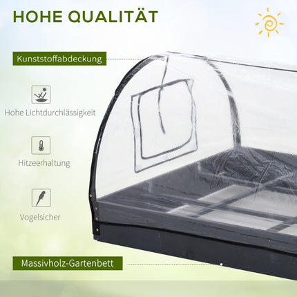 Transparent greenhouse, PVC and steel, 12 grids, 120x79x53cm