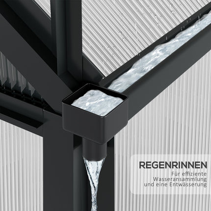 Aluminum Walk-In Greenhouse 190x132x201 cm, Skylight, Weatherproof