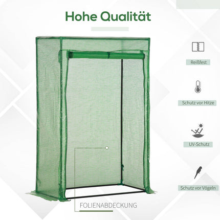 Greenhouse for plants with roller door, 100x50x150 cm