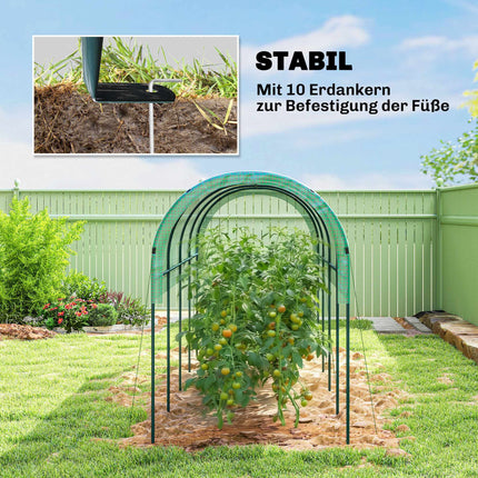 Greenhouse with Arch Roof, 400x120x170 cm, Steel Frame