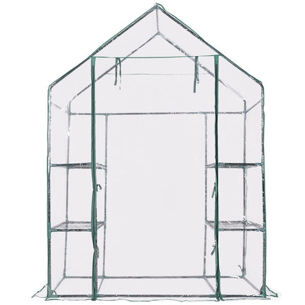 Greenhouse with Shelves, PVC Cover, 143 x 73 x 195 cm